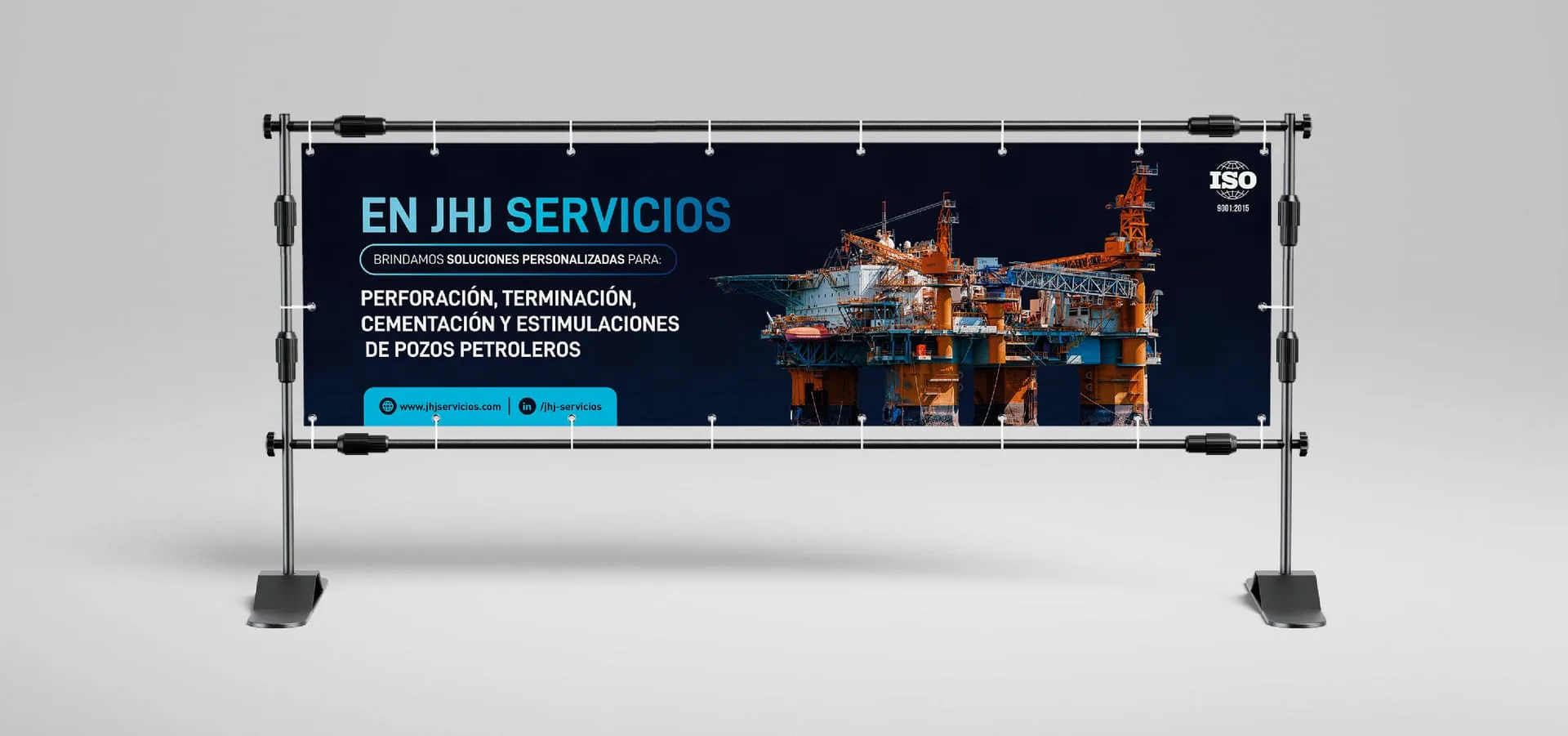 Crunar branding jhj servicios stand